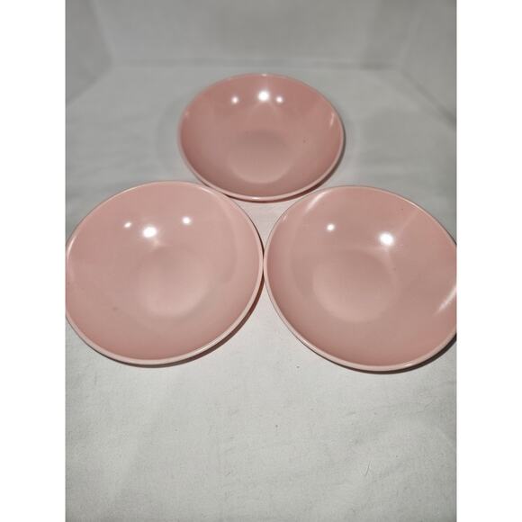 Sun-Valley Melmac Dessert Bowl Pink Set Of 3 - Picture 1 of 5